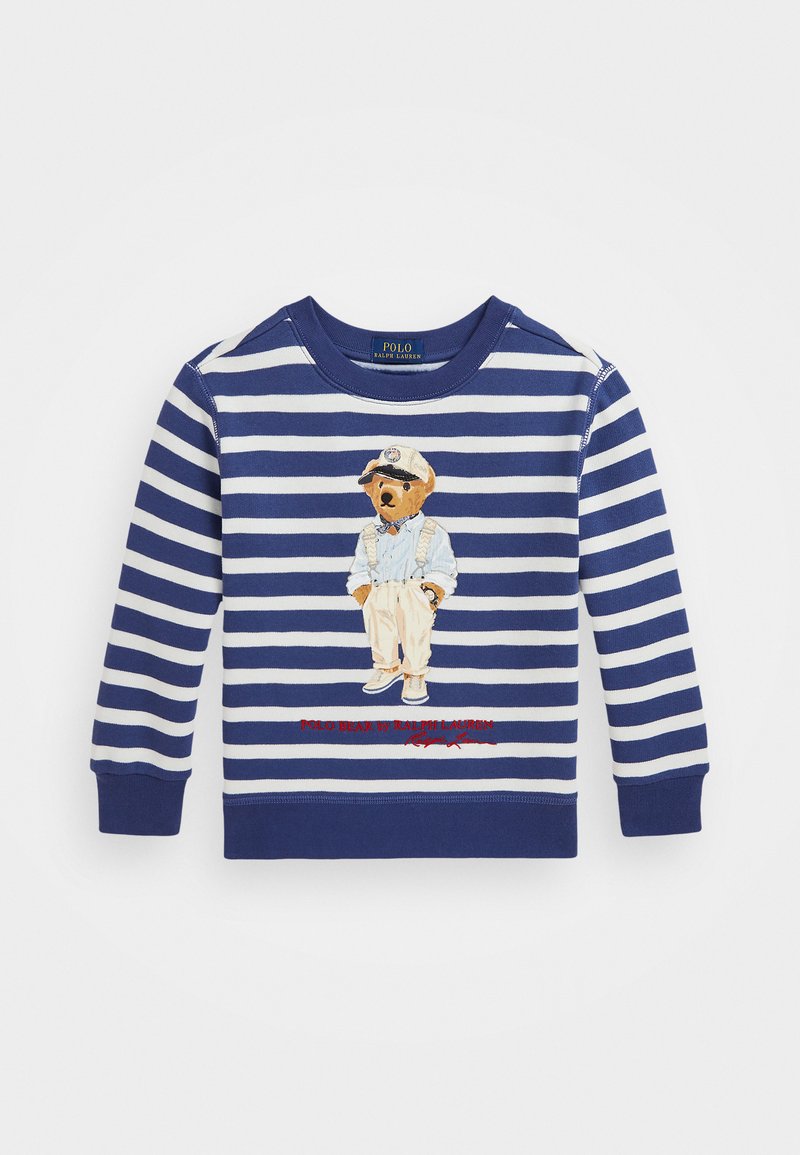 Polo Ralph Lauren STRIPED POLO BEAR FLEECE SWEATSHIRT - Sweatshirt - light navy