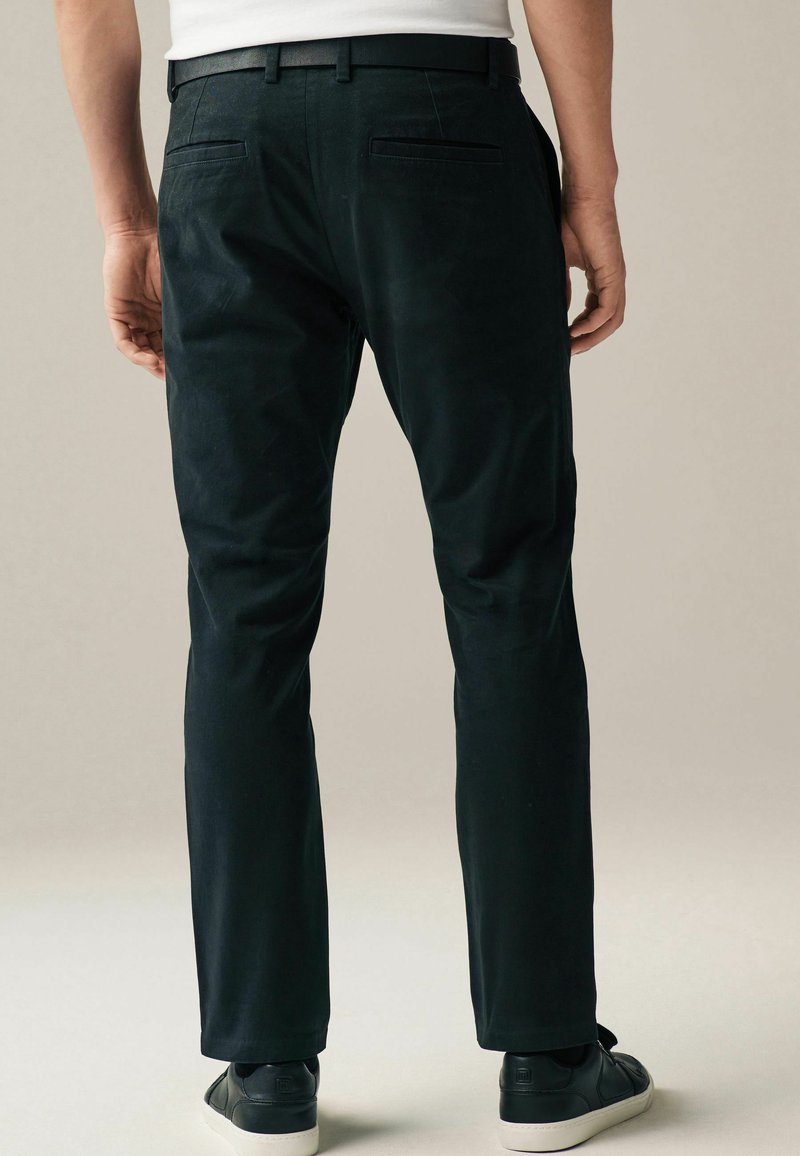 Next SLIM FIT PRINTED - Hlače chino - black