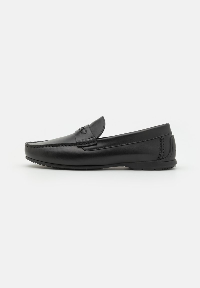 Calvin Klein DRIVER METAL LETTERING - Slippers - black