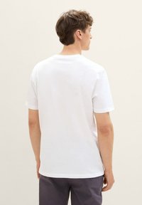 TOM TAILOR DENIM LOGO - Apdrukāts T-krekls - white
