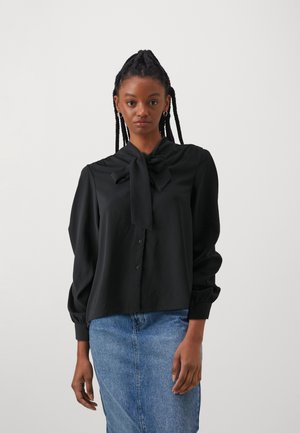 ONLKIAH TIE - Button-down blouse - black