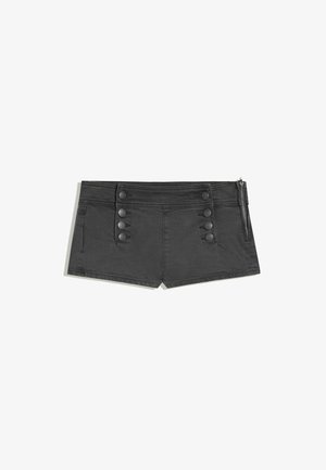 Bershka, SHORTS WITH METAL BUTTONS - Short en jean - dark grey