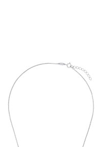 Collana in argento con un design delicato, dotata di chiusura a moschettone e catena di estensione per una lunghezza regolabile.