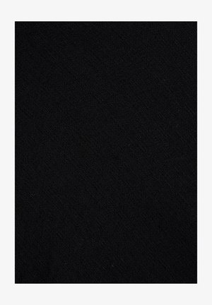 Mustaa kangasta, jossa on hieno, hienovarainen tekstuuri ja vinomalli, sekä sileä pinta. Sopii erilaisiin tekstiilikäyttöihin.