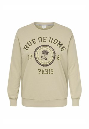 ONLY Carmakoma, CARWESLEY L/S O-NECK SWEAT JRS - Sweater - humus