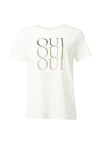 comma MIT STRASSAPPLIKATION - Print T-shirt - weiß