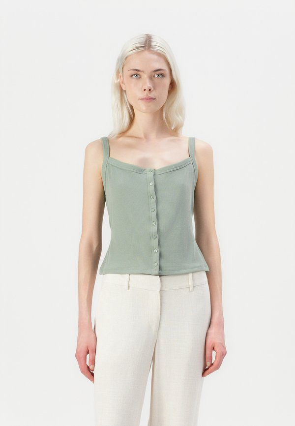 BARE POWDERED BUTTON THROUGH TANK - Top