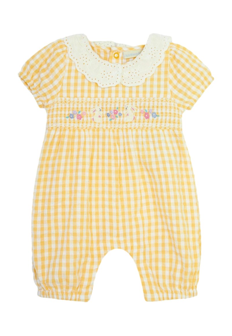 JoJo Maman Bébé BUNNY EMBROIDERED - REGULAR FIT - Salopetă - yellow