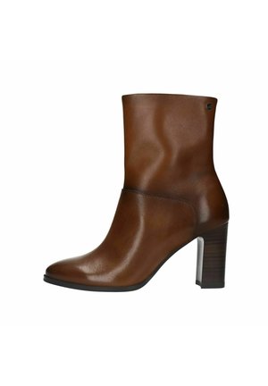 Manfield High Heel Stiefelette - cognac