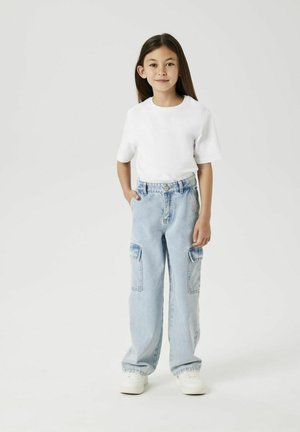 NKFROSE WIDE - Platėjantys džinsai - light blue bleached denim