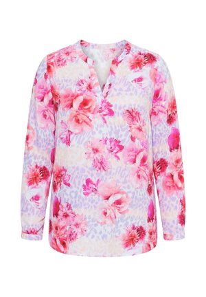 MIAMODA, BLUSE, REGULAR FIT, MUSTER, LANGARM - Bluse - lilac