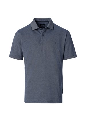 Men’s short-sleeve dark gray polo shirt with buttoned collar and subtle logo on the left chest.
