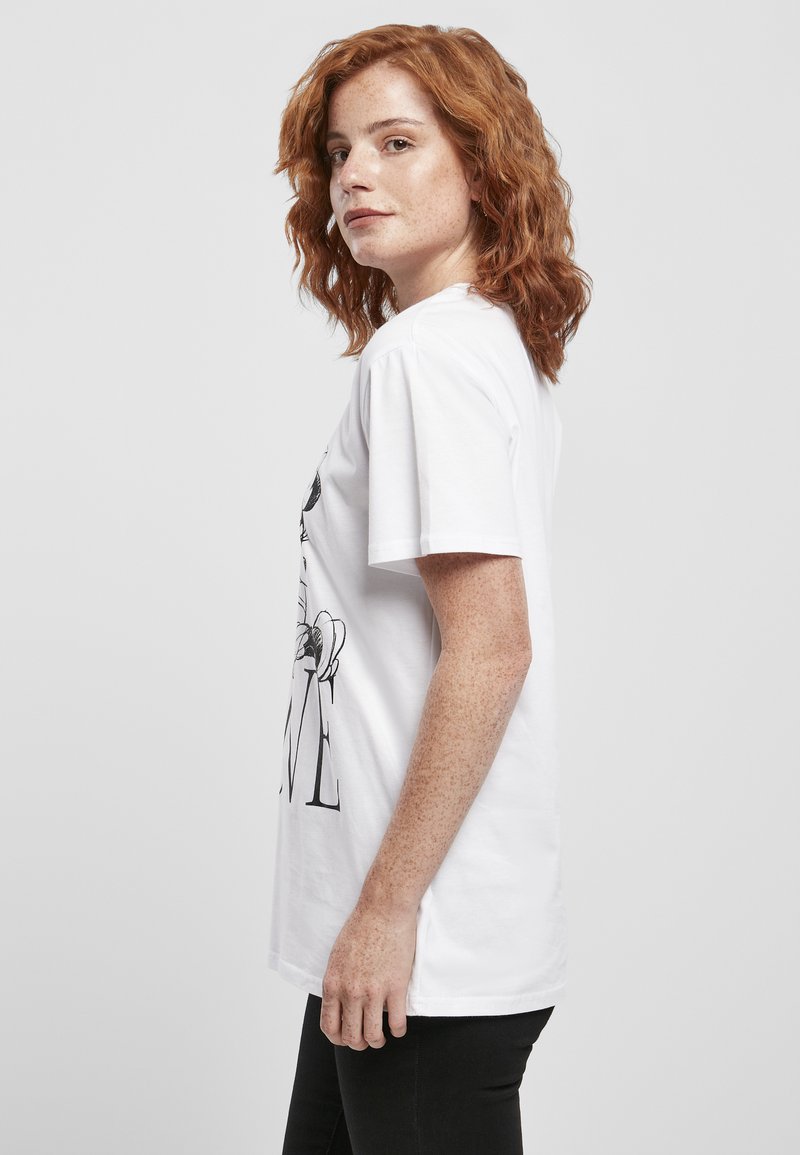 T-shirt Mickey Mouse Mugshot - Homme/Femme - Blanc/Noir - Taille K409 - Neuf Avec étiquettes