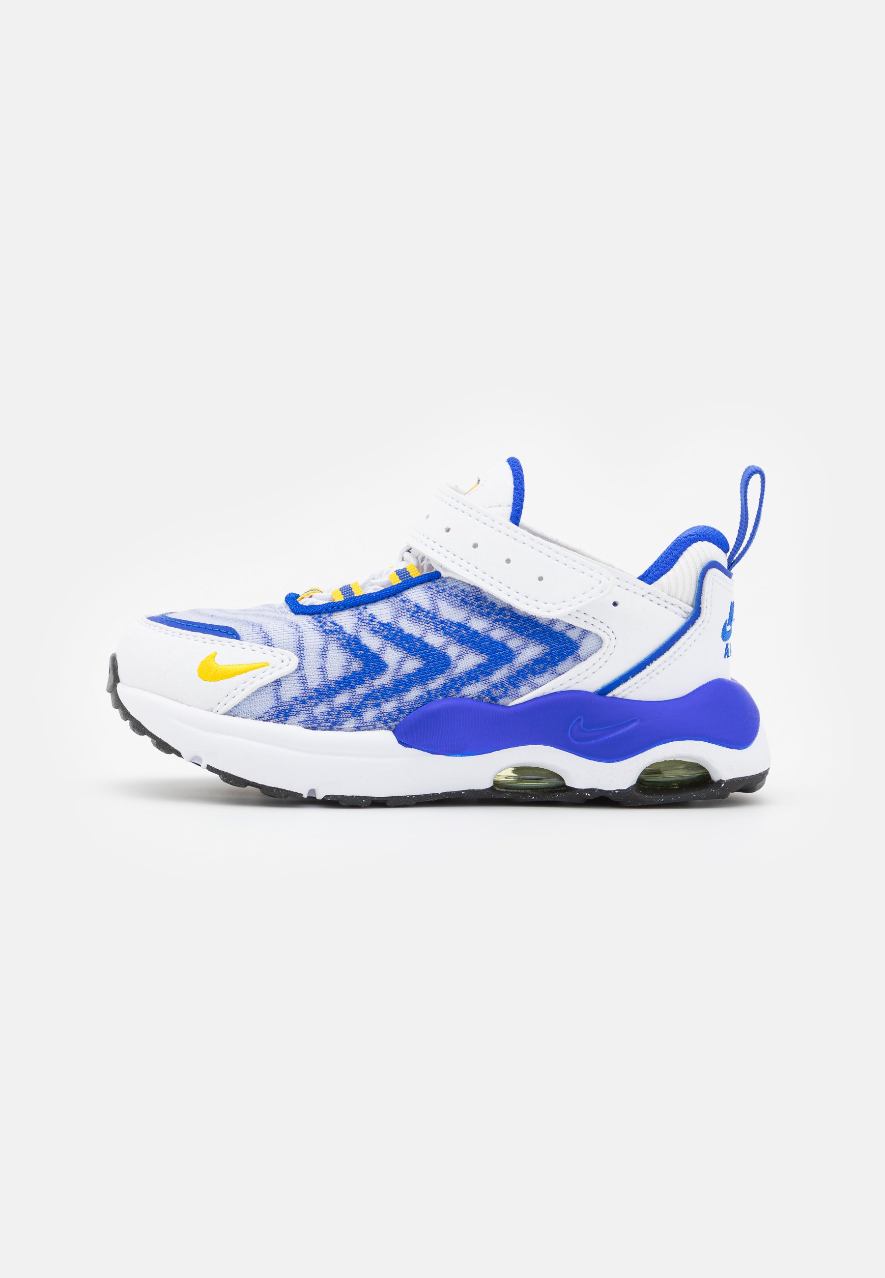 Yellow white and blue nikes Clearance