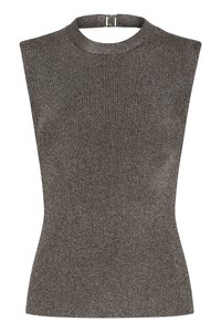 SILVI - Top - warm grey metallic