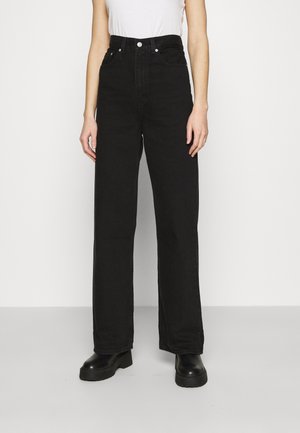 Flared Jeans - black denim