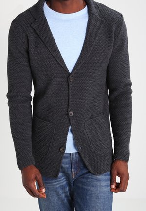Cardigan - mottled dark grey
