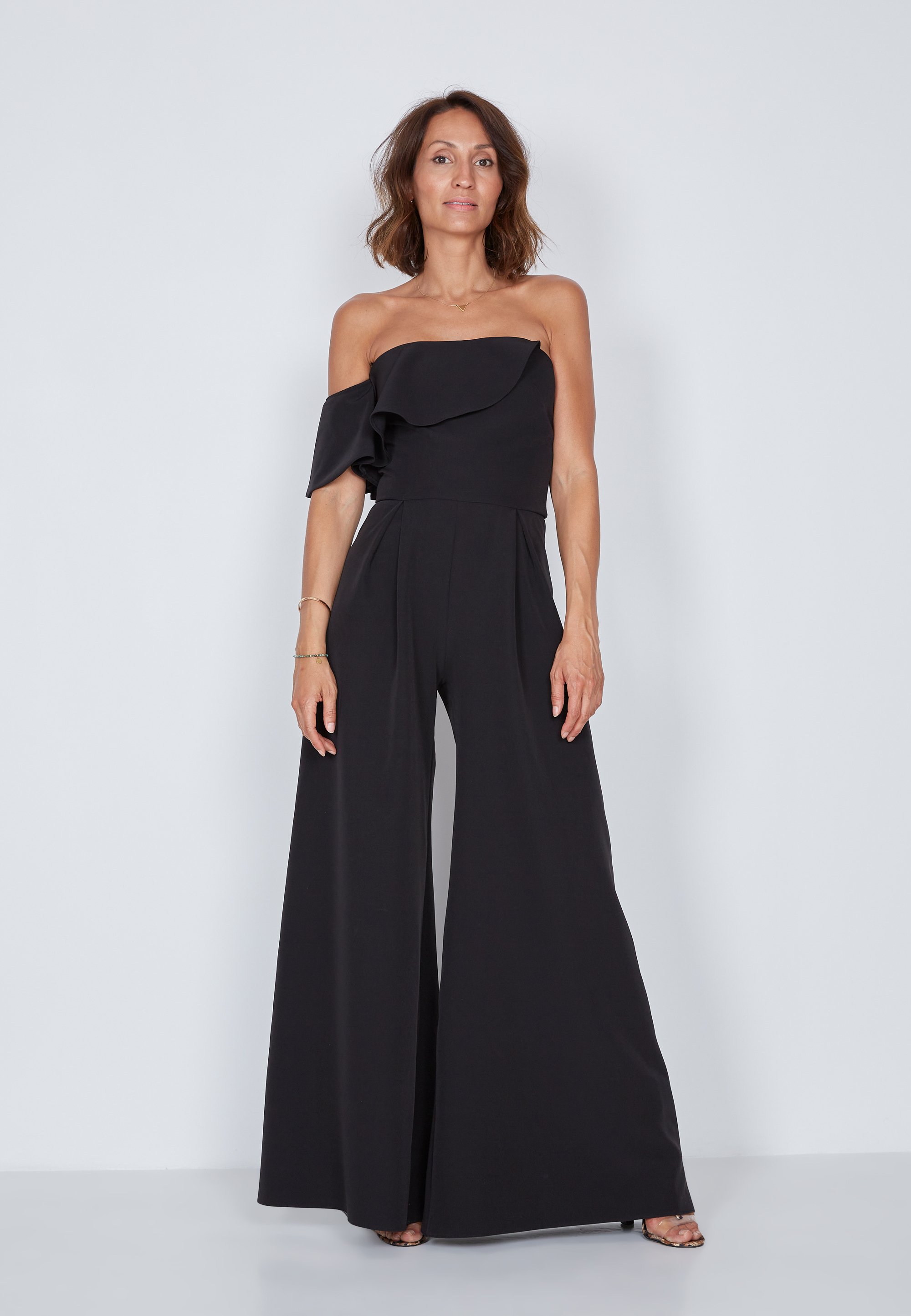 True Violet BANDEAU FRILL JUMPSUIT - Tuta jumpsuit - black/nero - Zalando.it