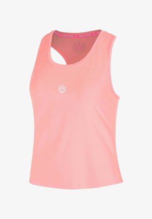 BIDI BADU, TANK-TOP RACERBACK TANK TOP G - Top - neon rosa logo white