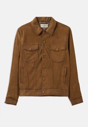 LEONIDE  - Δερμάτινο μπουφάν - tobacco