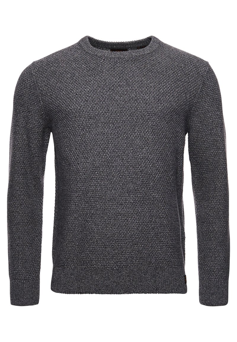 Herren Strickjacken | Superdry TEXTURED TWIST CREW Strickpullover mid grey twist/dunkelgrau - QH45469 Herren Strickjacken | Superdry TEXTURED TWIST CREW Strickpullover mid grey twist/dunkelgrau - QH45469