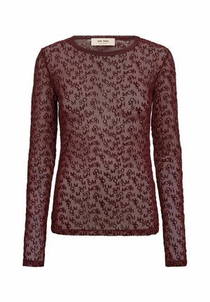 Mos Mosh, MMLORETTA MONO MESH BLOUSE - Blouse - port royale