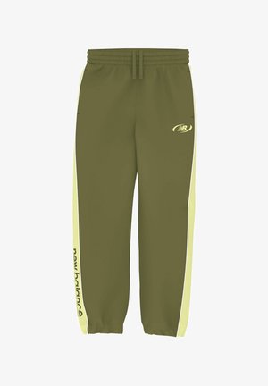 New Balance, TRACKSIDE WOVEN PANT - Jogginghose - sport green fennel seed