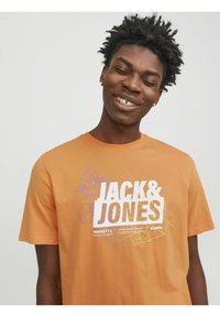 Jack & Jones Tričko s potlačou - tangerine