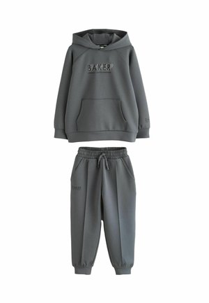 Baker by Ted Baker, REGULAR FIT - CHARCOAL GREY OVERSIZED SCUBA HOODIE AND JOGGERS SET - Trainingsanzug - charcoal grey