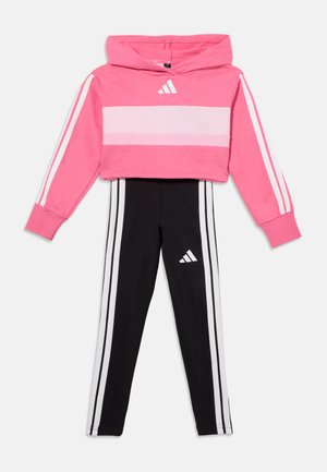 adidas Performance, JUNIOR GIRL 3 STRIPES TIBERIO SET - Tracksuit - pink fusion/white/clear pink