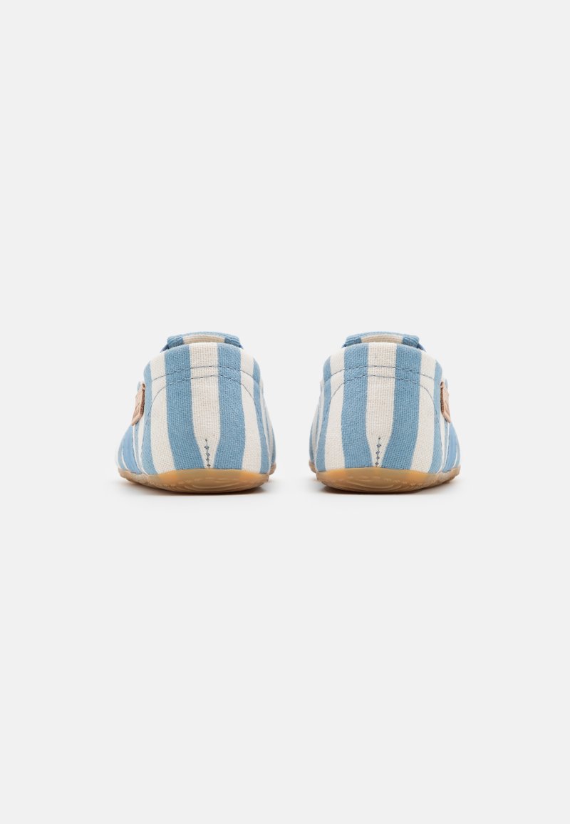Kinder Klettschuhe | Living Kitzbühel T-MODELL GESTREIFT MIT FLAMINGO & PALME Slipper himmel/hellblau - TC32569 Kinder Klettschuhe | Living Kitzbühel T-MODELL GESTREIFT MIT FLAMINGO & PALME Slipper himmel/hellblau - TC32569