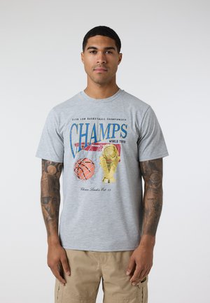 CLOSURE London CHAMPS TEE - Tricou cu imprimeu - grey marl