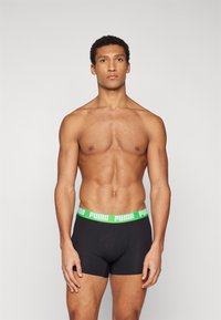 Puma - MEN EVERYDAY BASIC BOXER 2 PACK - Hlače - green/black Miniaturna slika 1