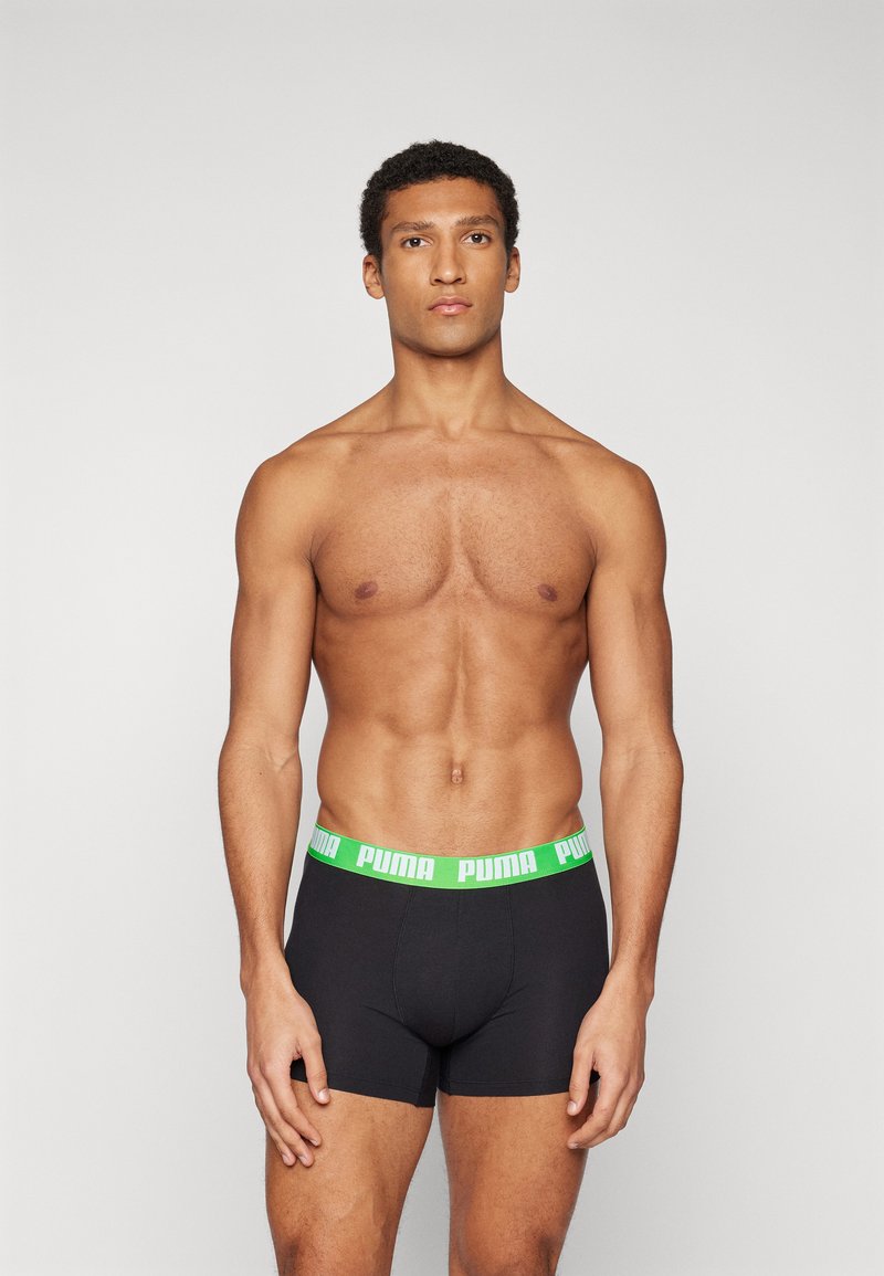 Puma - MEN EVERYDAY BASIC BOXER 2 PACK - Hlače - green/black, Povečajte