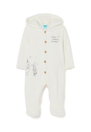 ONESIE WITH HOOD AND BUTTONS - Jumpsuit - optical white