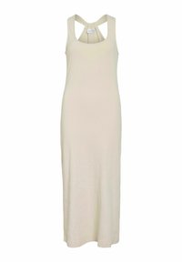VILA MIT RACERBACK UND KNOTENDETAIL - Maxikleid - creme