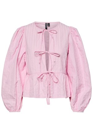 Pieces PCAGNETE ONECK TIE  - Pusero - pink-a-boo/fuchsia pink