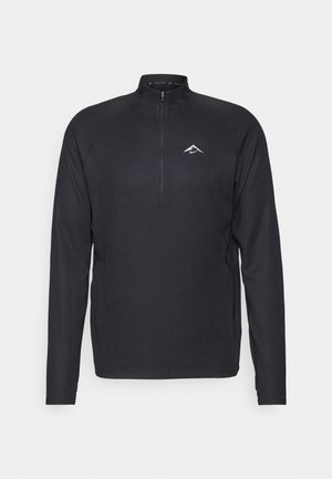 Nike Performance TRAIL MIDLAYER - Langarmshirt - black/white