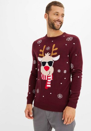 MIT WEIHNACHTSMOTIV - Maglione - red
