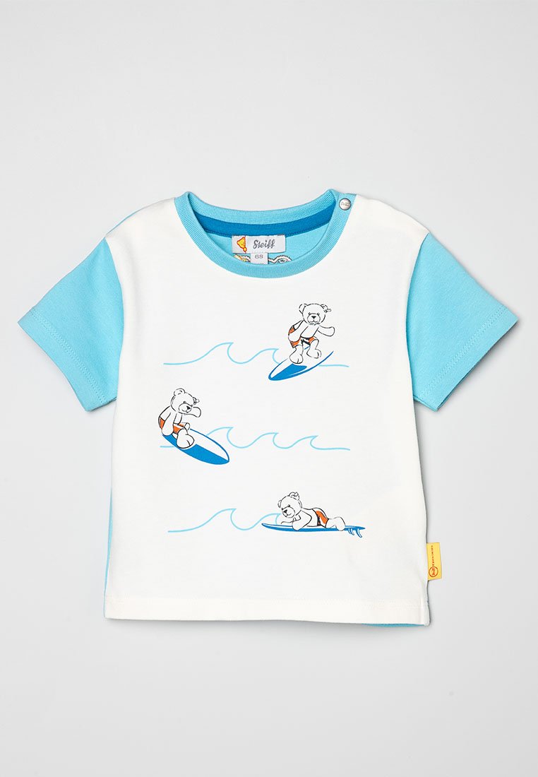 Steiff T-shirt print lichtblauw Steiff T-shirt print lichtblauw