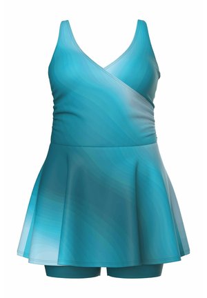 Ulla Popken, GRADIENT WRAP LOOK - Uimapuku - turquoise green