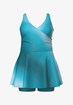 Ulla Popken, GRADIENT WRAP LOOK - Badeanzug - turquoise green
