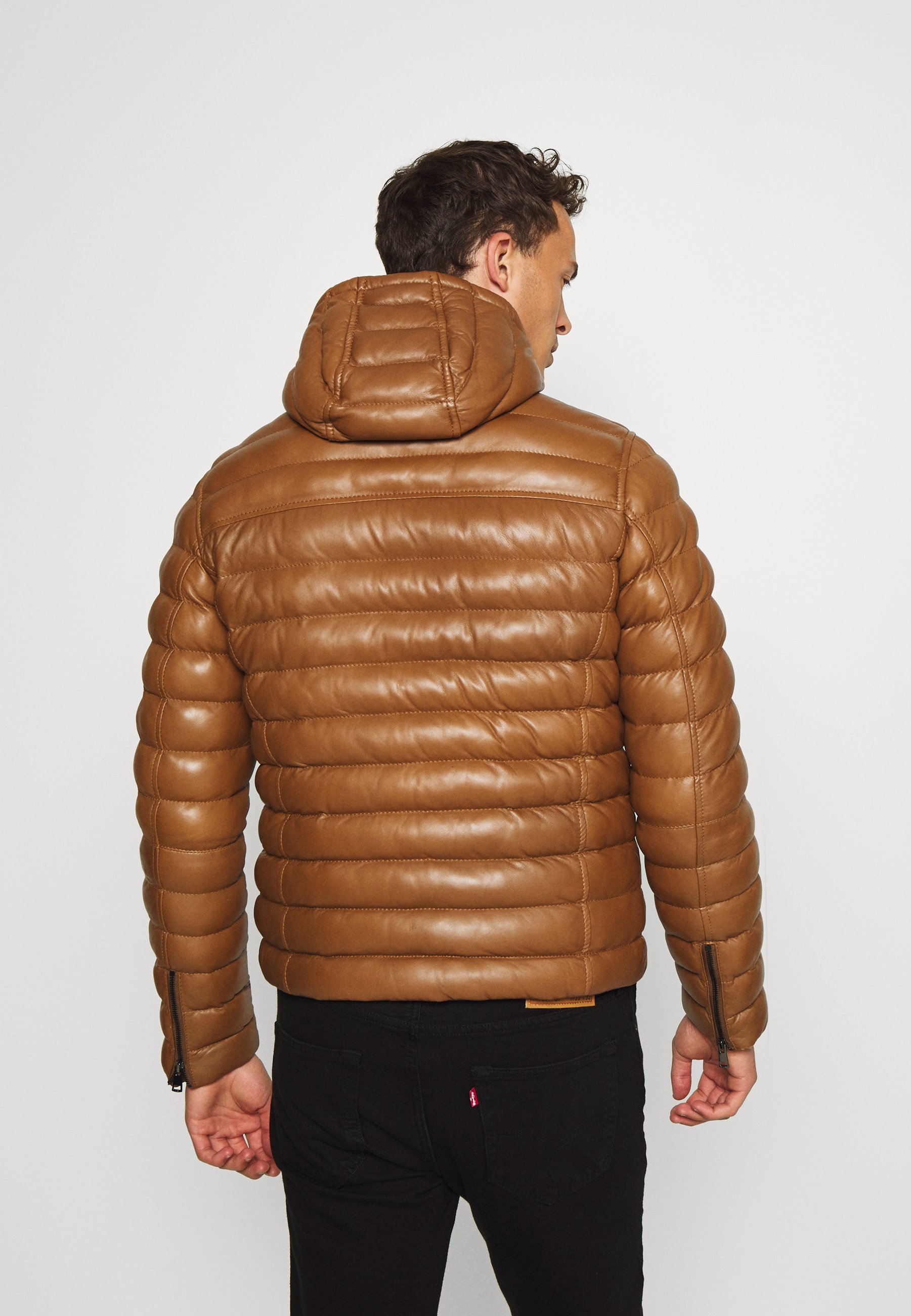 Serge Pariente Warmer - Chaqueta De Cuero Cognac h6bFVMDF