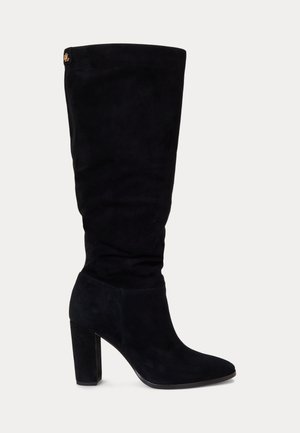 Lauren Ralph Lauren ARTIZAN SUEDE TALL BOOT - Čizme s visokom petom - black
