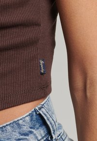 Superdry & Co TRIM CAMI - Top - dark chocolate brown