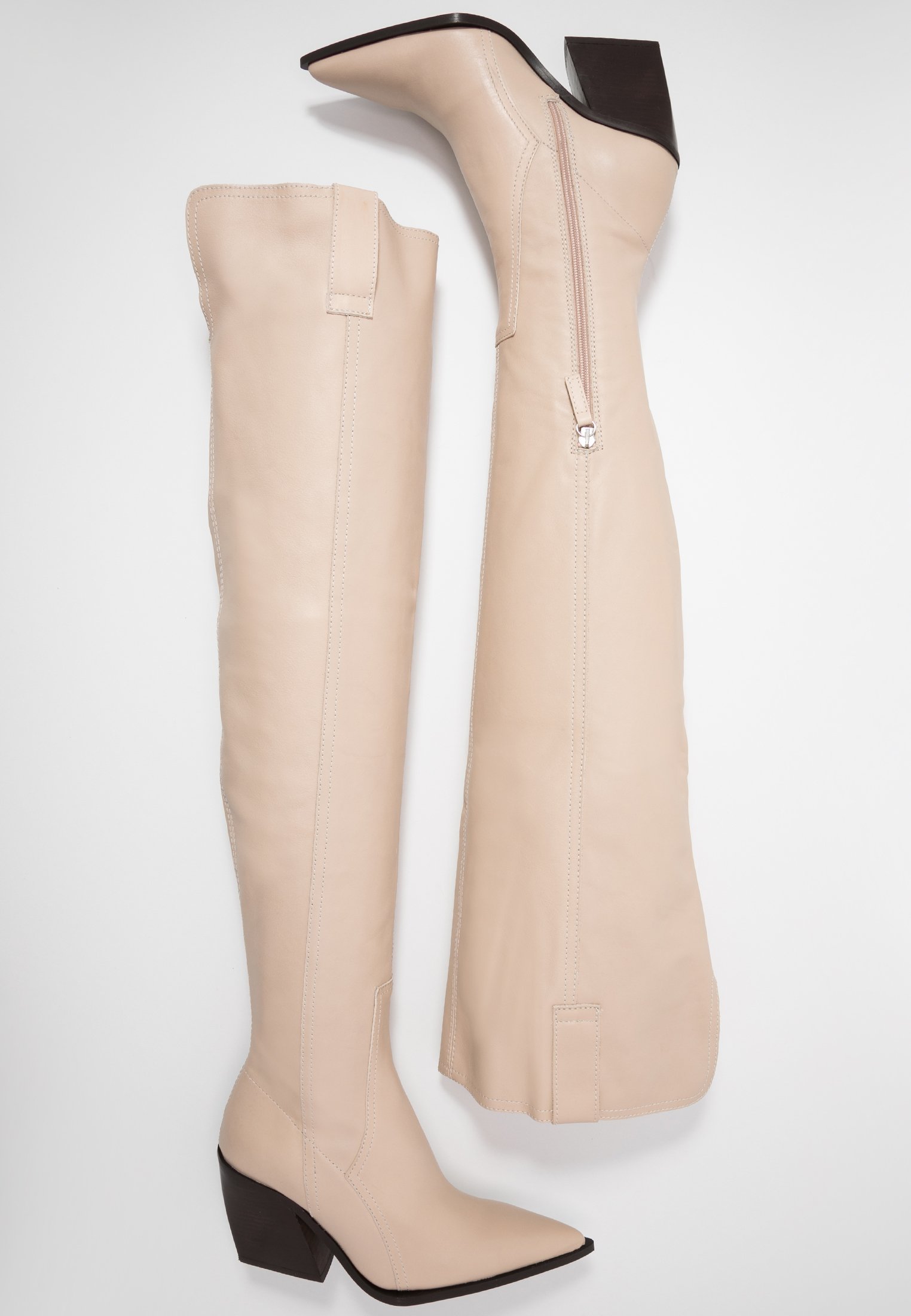 Topshop BRAVE WESTERN Overknee laarzen ecru Zalando.nl Topshop BRAVE WESTERN Overknee laarzen tan Zalando.nl
