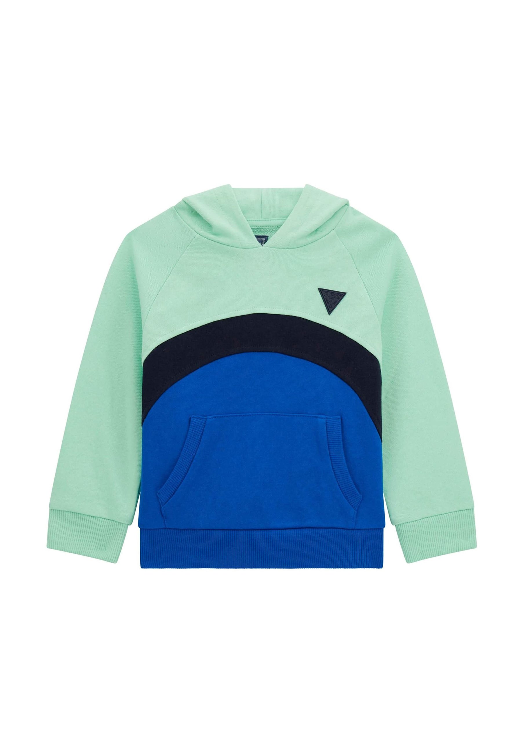 Guess BLOCK OPTIK Hoodie wassergrün/green