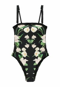 B by Ted Baker TUMMY CONTROL FLORAL RUFFLE - REGULAR FIT - Plavky - black