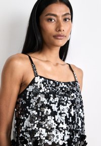 DKNY MULTI SCALE SEQUIN CAMI - Tops - black