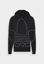 OUT HOODY - Jersey con capucha - black/white